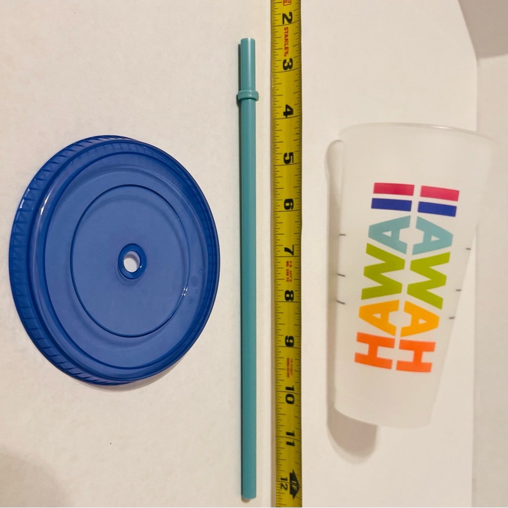 🧋🏝️ STARBUCKS lid straw replacements 1 cold cup Hawaii Collection new reusable - Picture 8 of 11